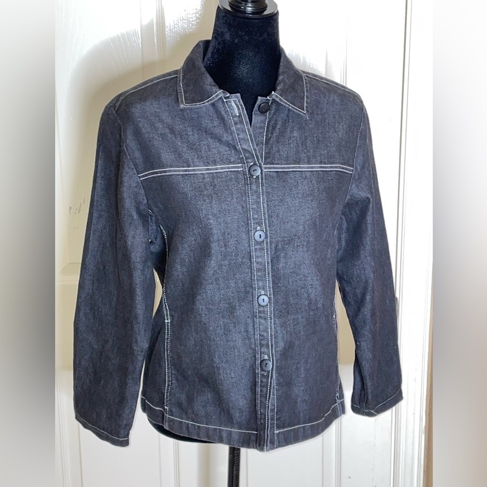 Pendleton Womens Button Down Black Denim Shirt / … - image 2